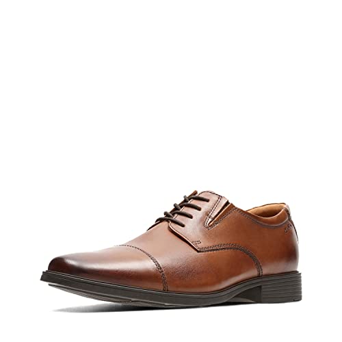 Bostonian Men's Tilden Cap Oxford Shoe Dark Tan Leather 10.5 M